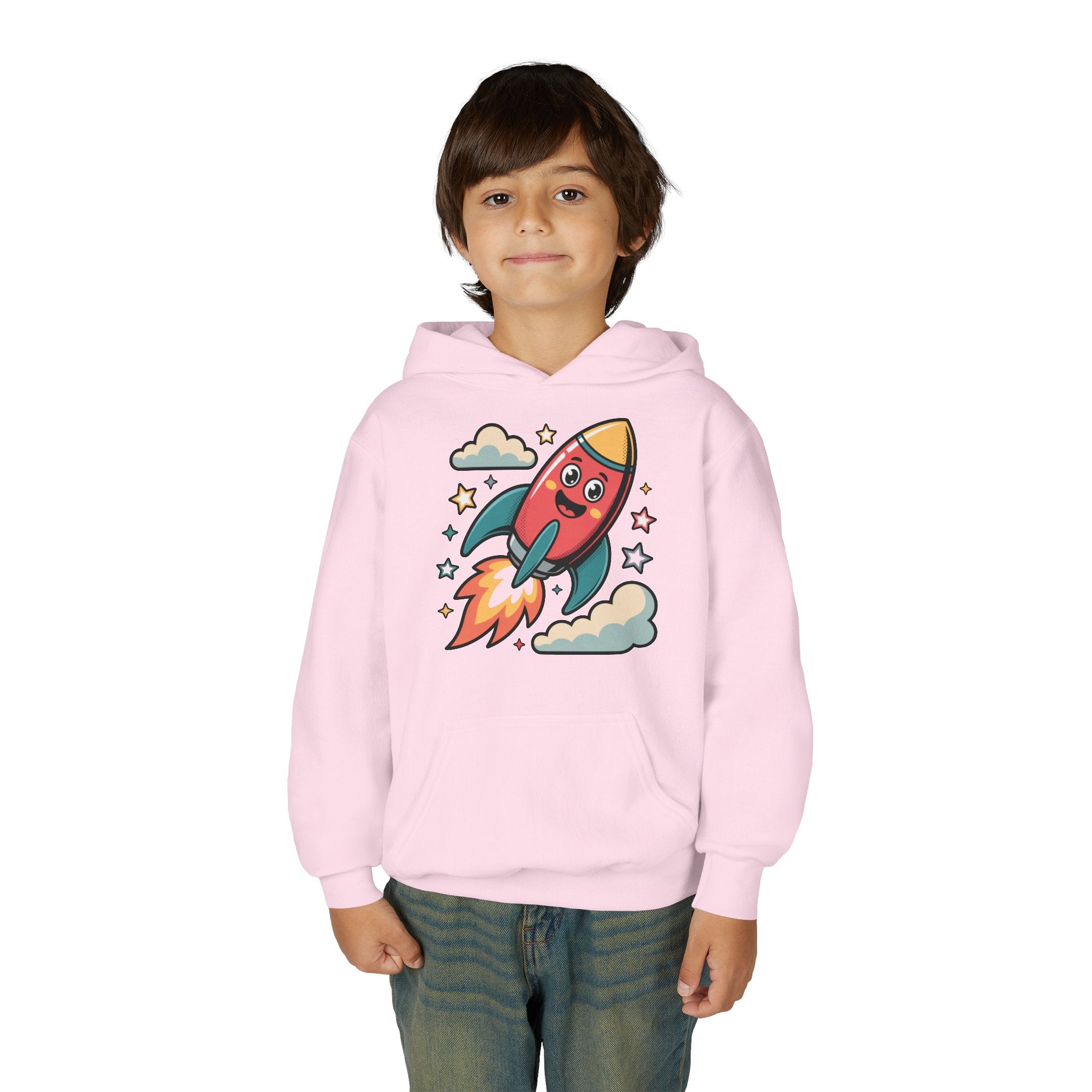 Rocket Adventure Youth Hoodie - Fun Space Sweatshirt, Kids Gift, Birthday Present, Back-to-School, Playful Design
