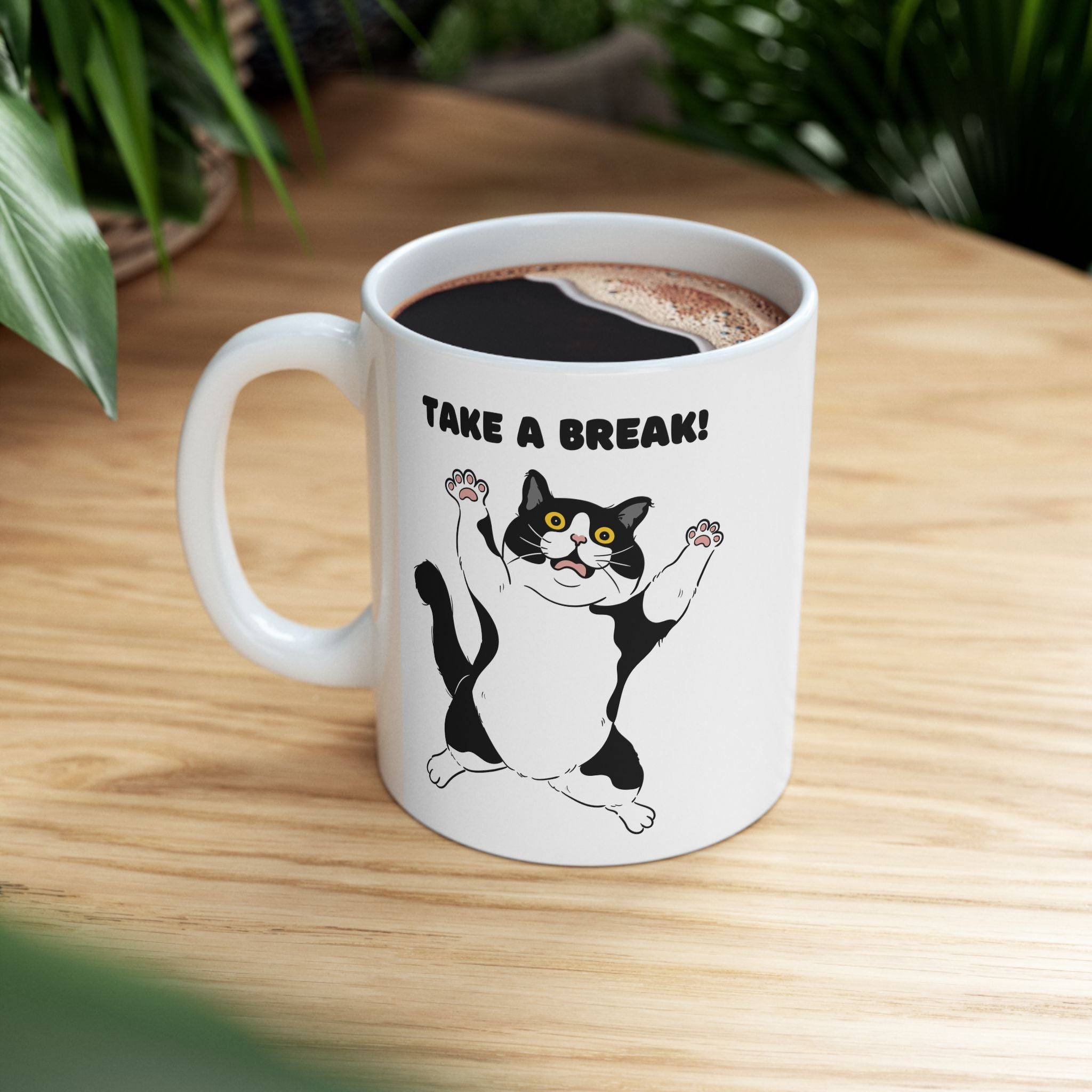 Funny Cat Ceramic Mug - Perfect for Coffee Lovers
