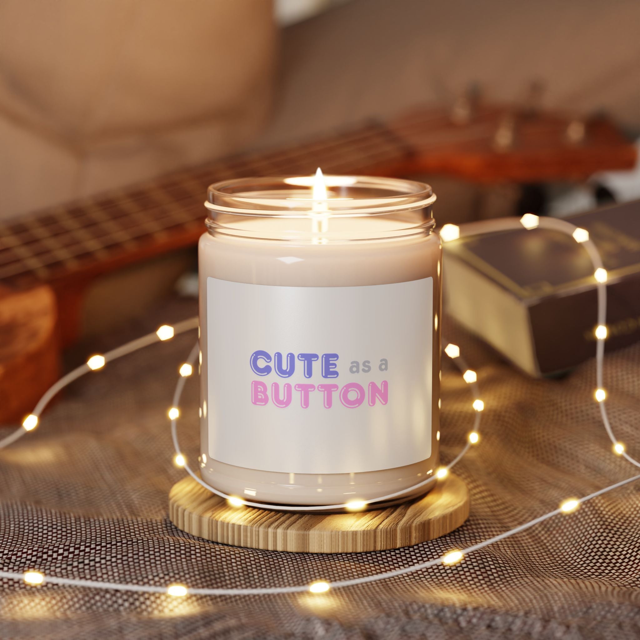 Cute as a Button Soy Candle - Handmade Gift for Home, Relaxation, Birthdays, Anniversaries, Decor