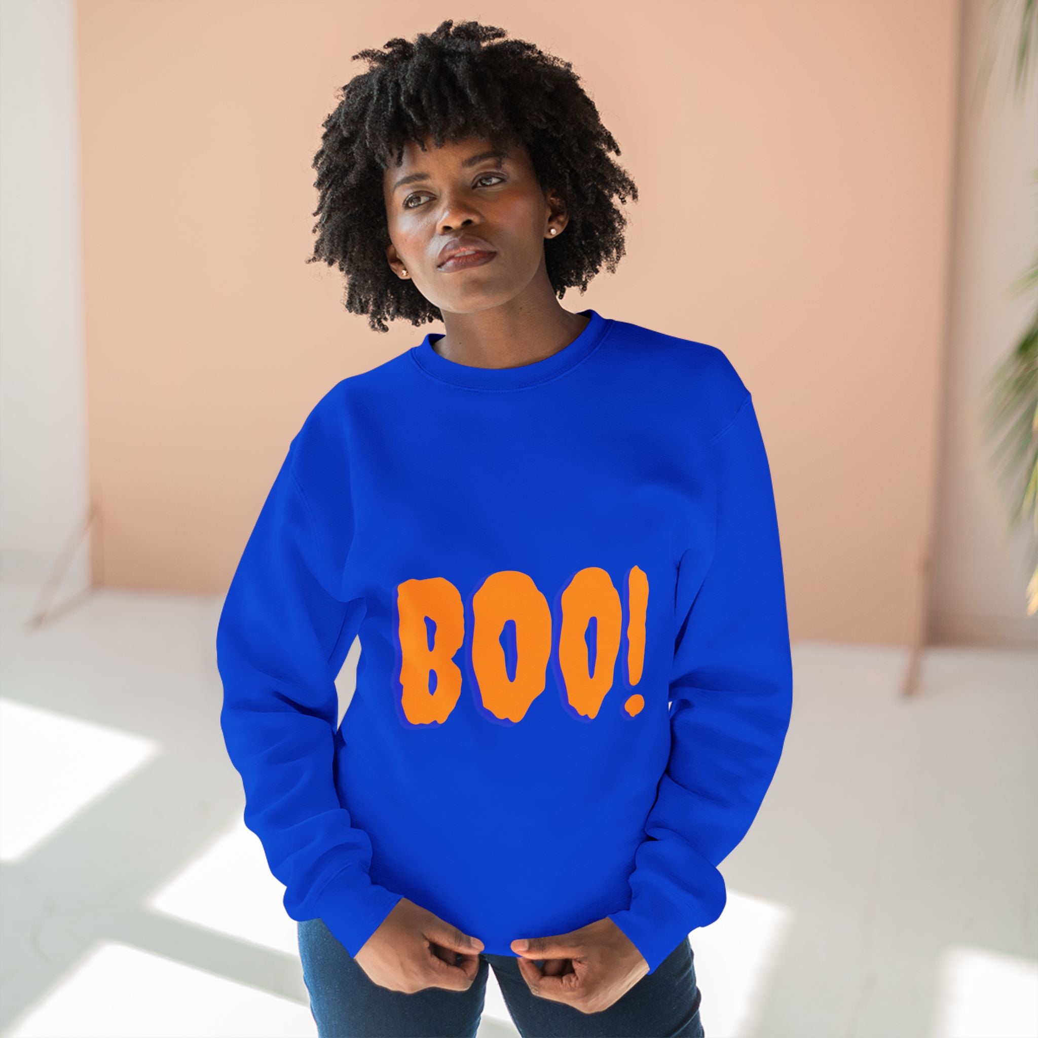 Halloween Boo Sweatshirt, Unisex Crewneck Pullover for Fall, Cute Halloween Apparel, Cozy Halloween Gift, Spooky Season Sweatshirt