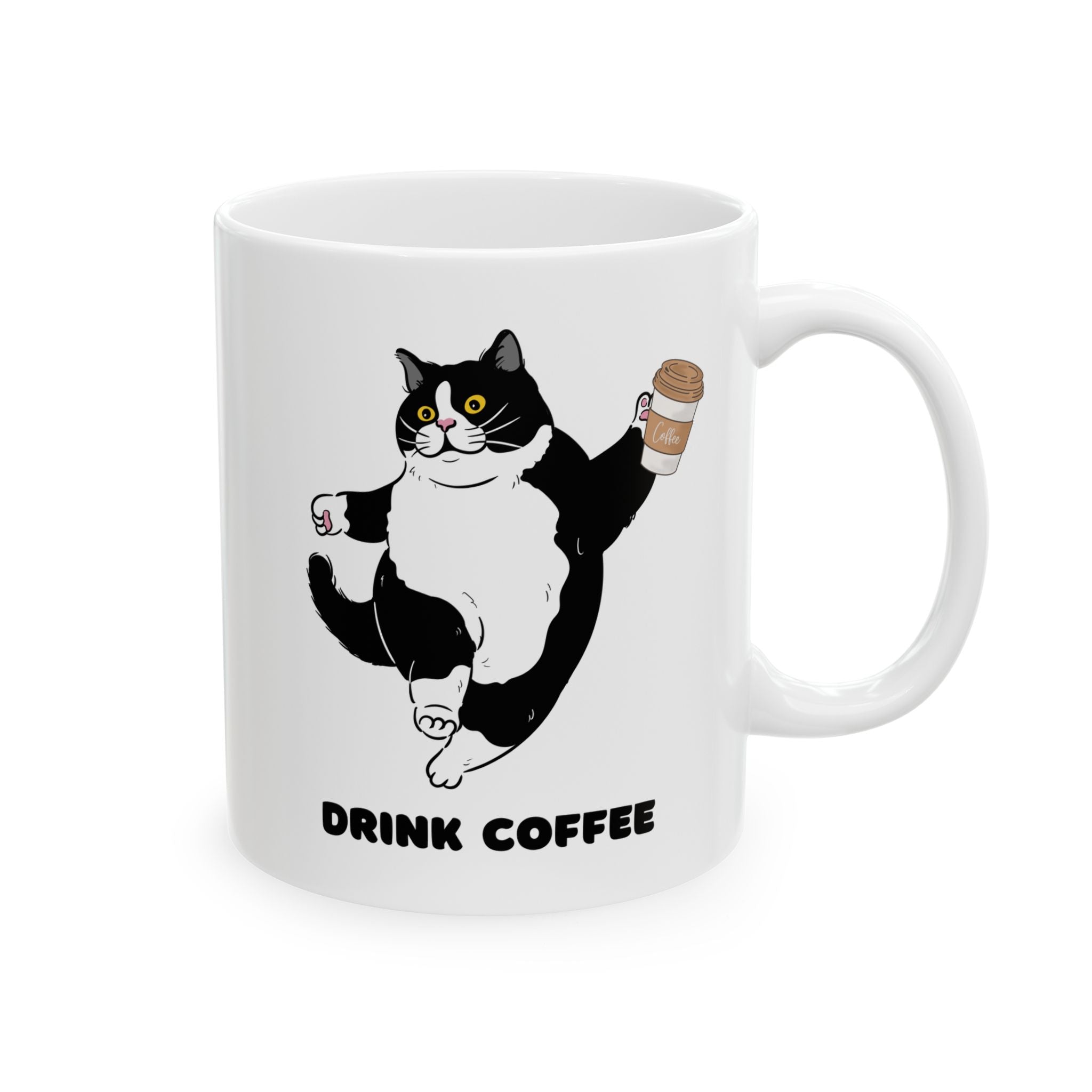 Funny Cat Ceramic Mug - Perfect for Coffee Lovers