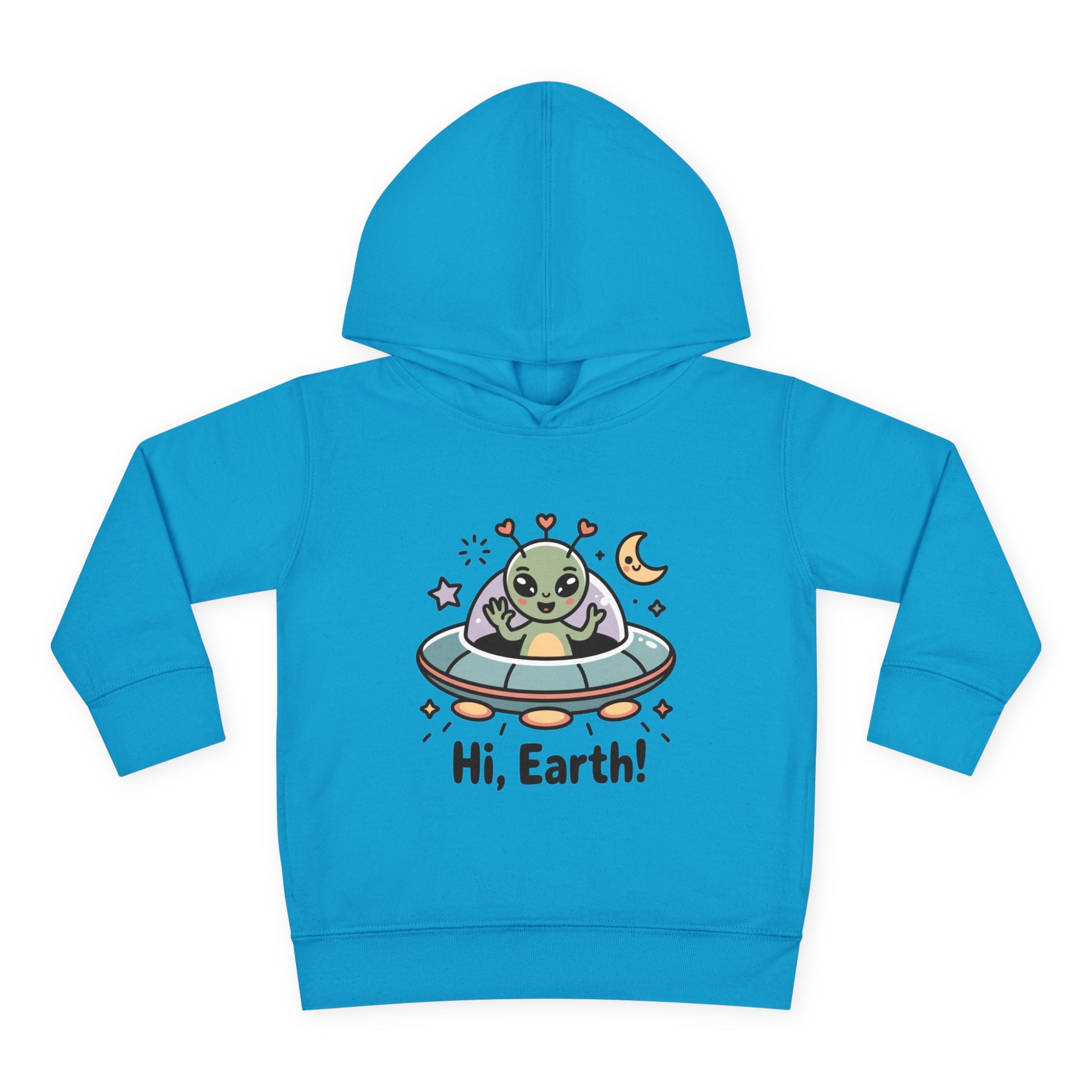 Toddler Alien Hoodie, Cute Kids Fleece Pullover, Fun Space Apparel, Gift for Kids, Halloween Costumes, Nursery Wear