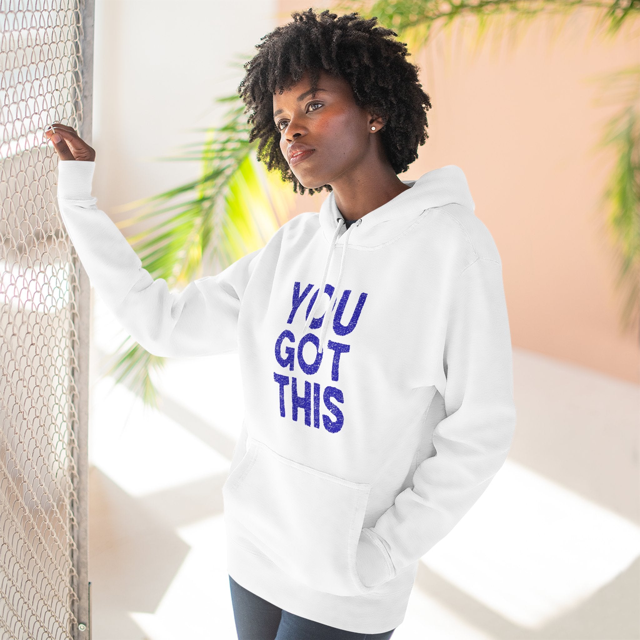 Motivational Fleece Hoodie - You Got This, Cozy Streetwear, Inspirational Sweatshirt, Gift for Encouragement, Comfy Casual Wear