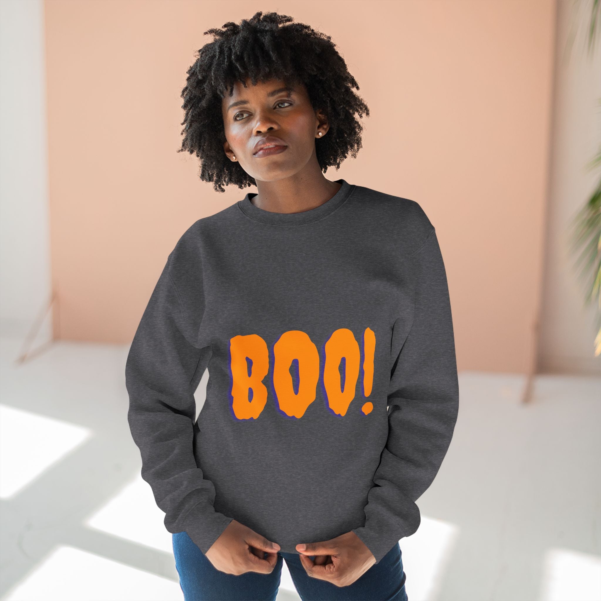 Halloween Boo Sweatshirt, Unisex Crewneck Pullover for Fall, Cute Halloween Apparel, Cozy Halloween Gift, Spooky Season Sweatshirt