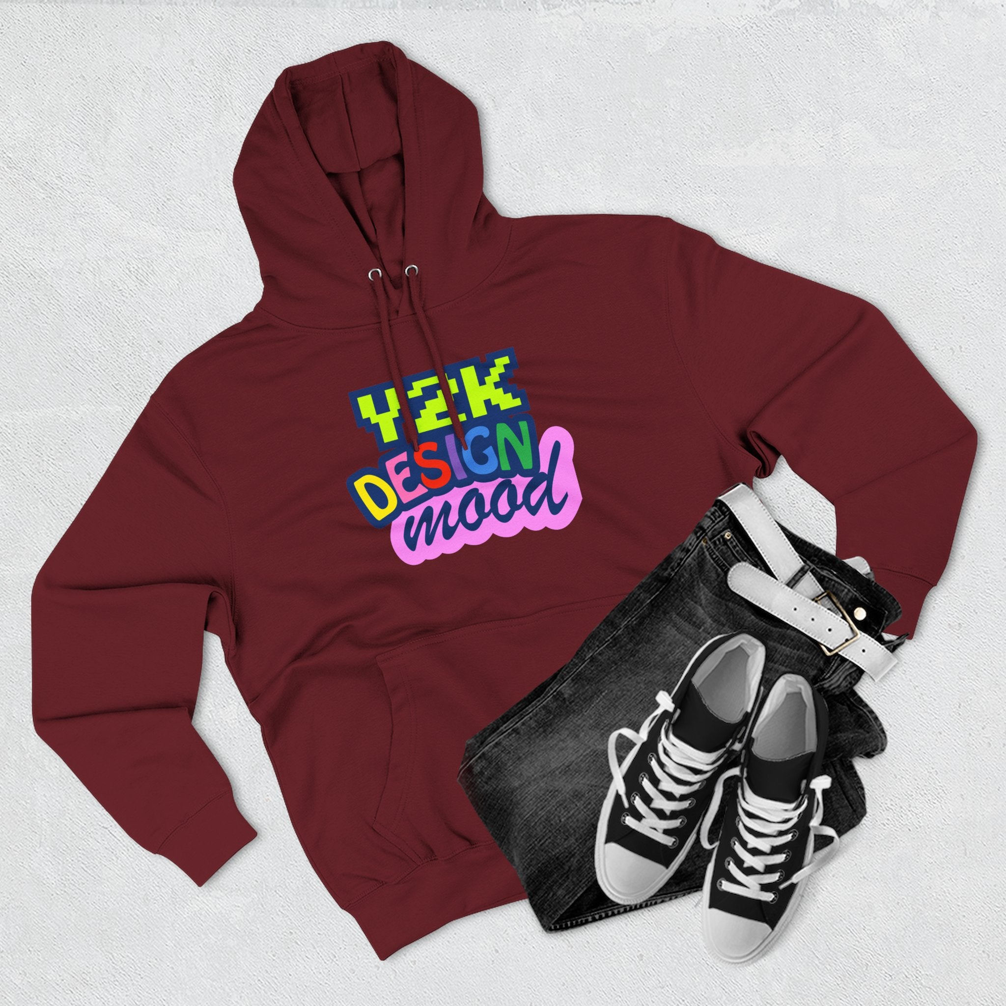 Y2K Style Fleece Hoodie, Graphic Hoodie, Retro Streetwear, Cozy Gift, Casual Fashion, Unique Designs