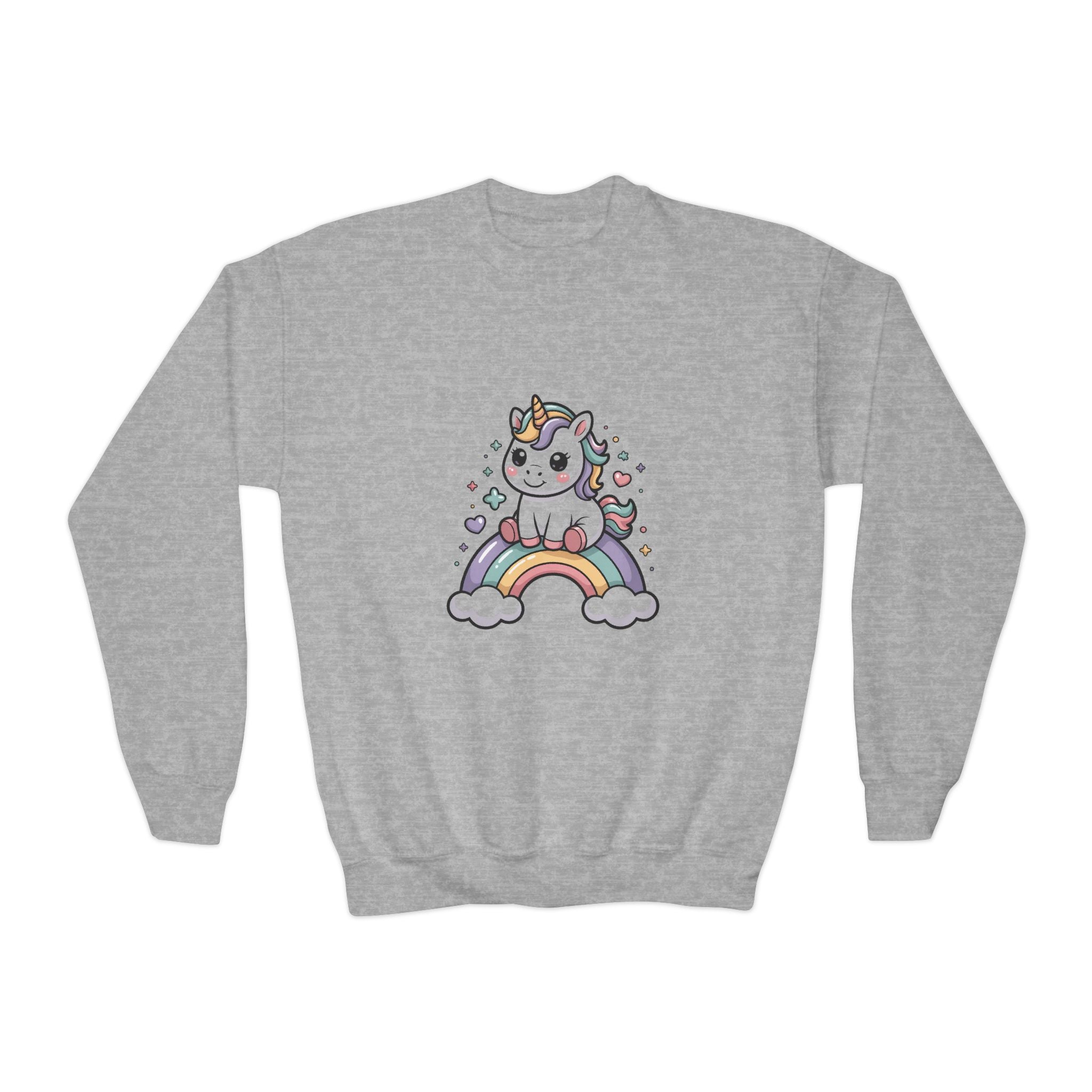 Magical Unicorn Youth Sweatshirt, Cute Crewneck for Kids, Rainbow Sweatshirt, Gift for Birthdays, Cozy Casual Wear