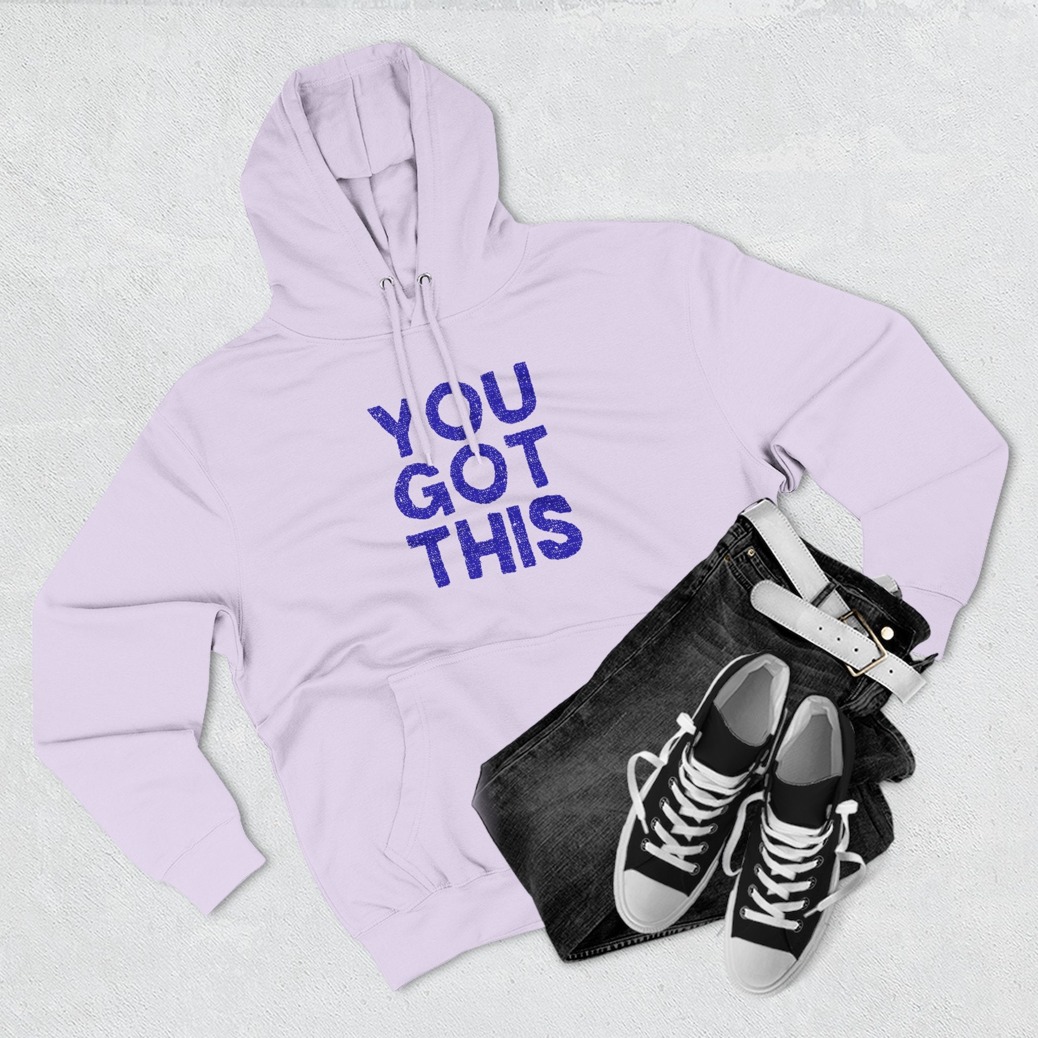 Motivational Fleece Hoodie - You Got This, Cozy Streetwear, Inspirational Sweatshirt, Gift for Encouragement, Comfy Casual Wear