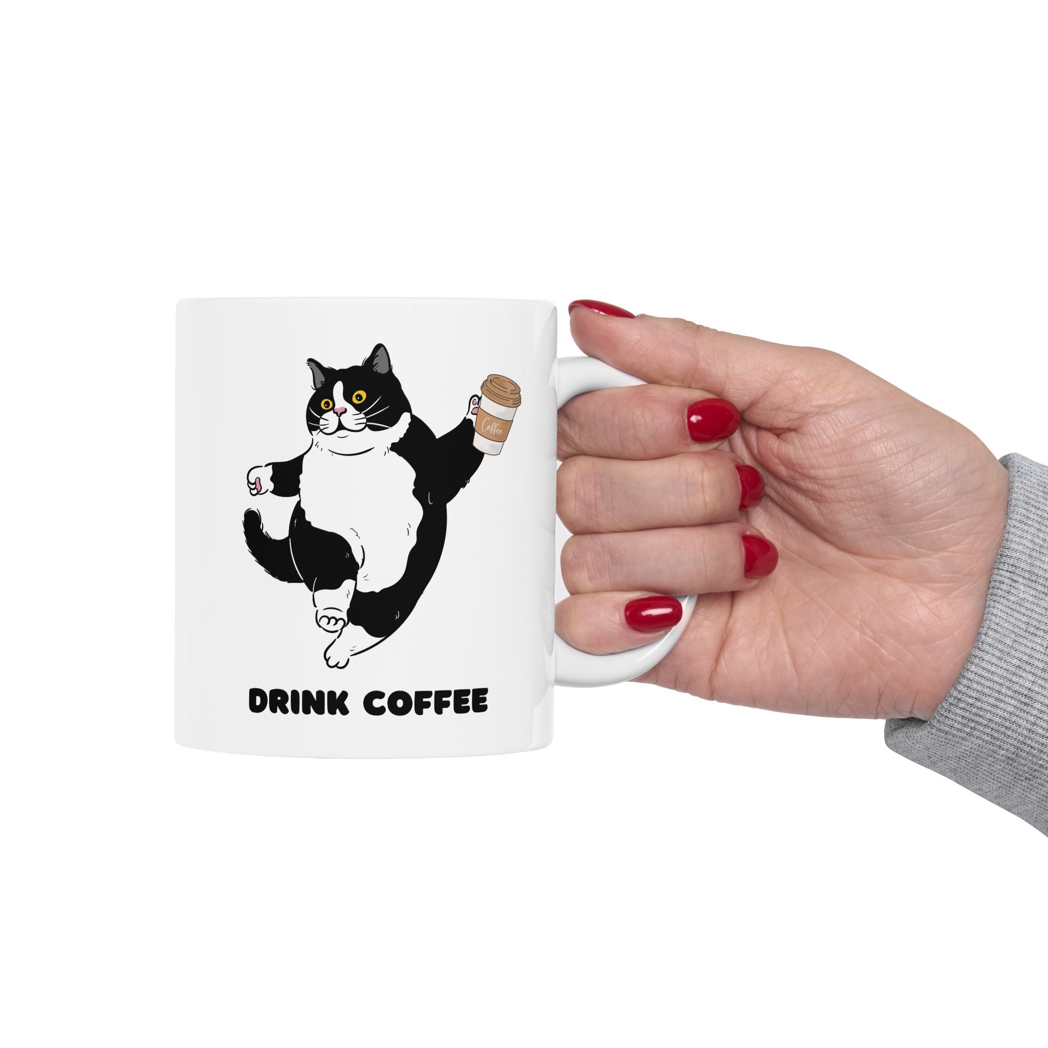 Funny Cat Ceramic Mug - Perfect for Coffee Lovers