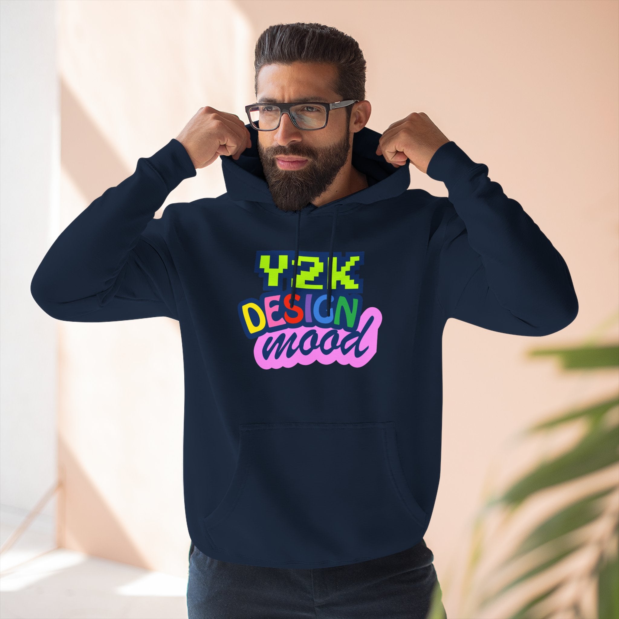 Y2K Style Fleece Hoodie, Graphic Hoodie, Retro Streetwear, Cozy Gift, Casual Fashion, Unique Designs