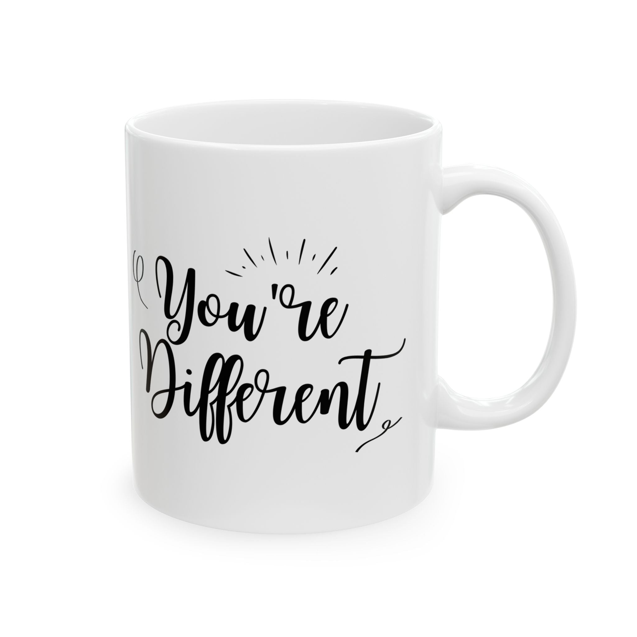Inspirational Ceramic Coffee Mug - "You're Different" - Perfect Gift for Self-Care