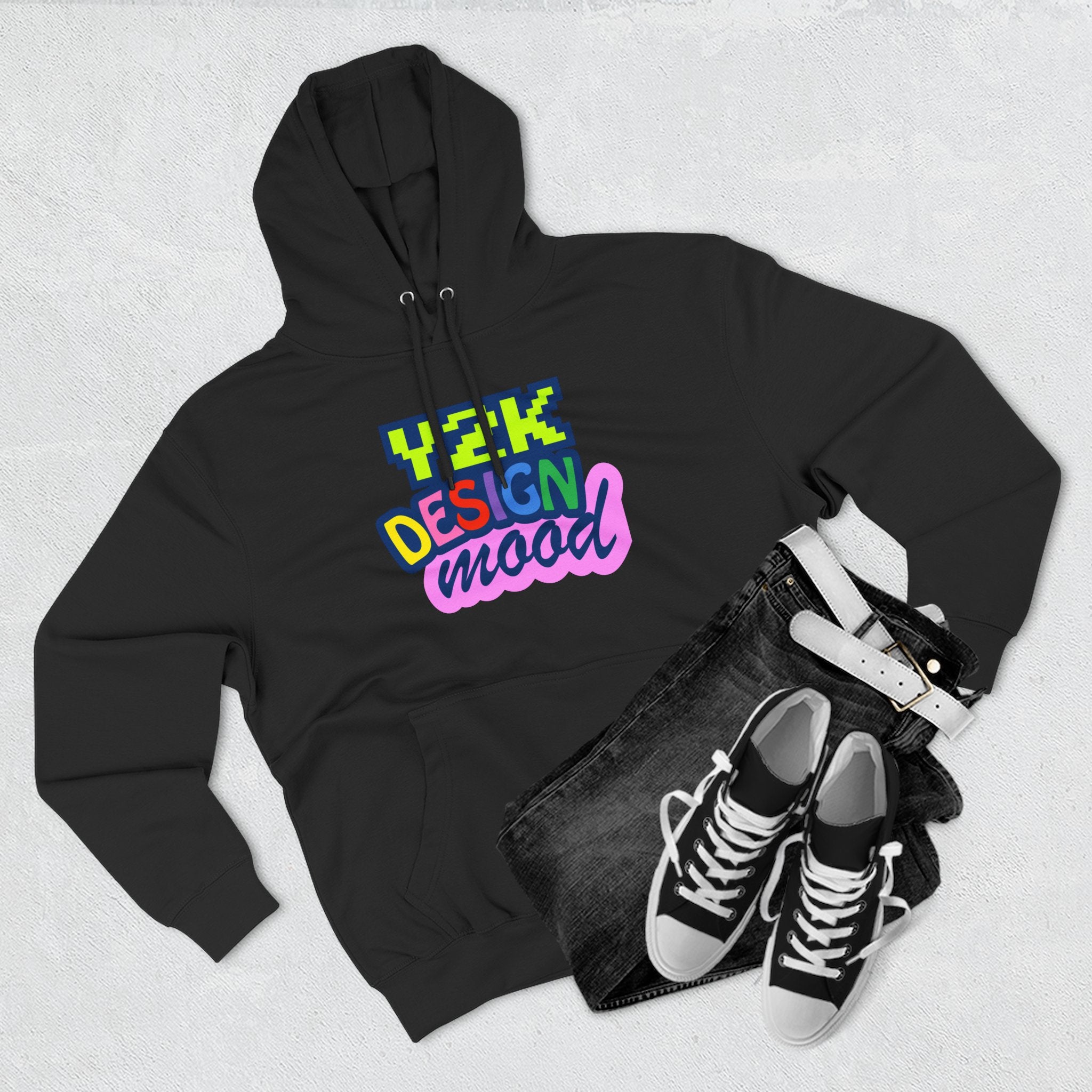 Y2K Style Fleece Hoodie, Graphic Hoodie, Retro Streetwear, Cozy Gift, Casual Fashion, Unique Designs