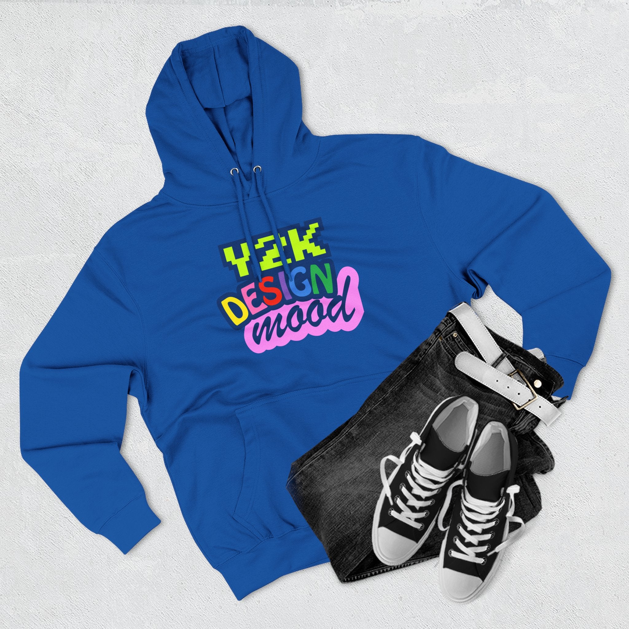 Y2K Style Fleece Hoodie, Graphic Hoodie, Retro Streetwear, Cozy Gift, Casual Fashion, Unique Designs