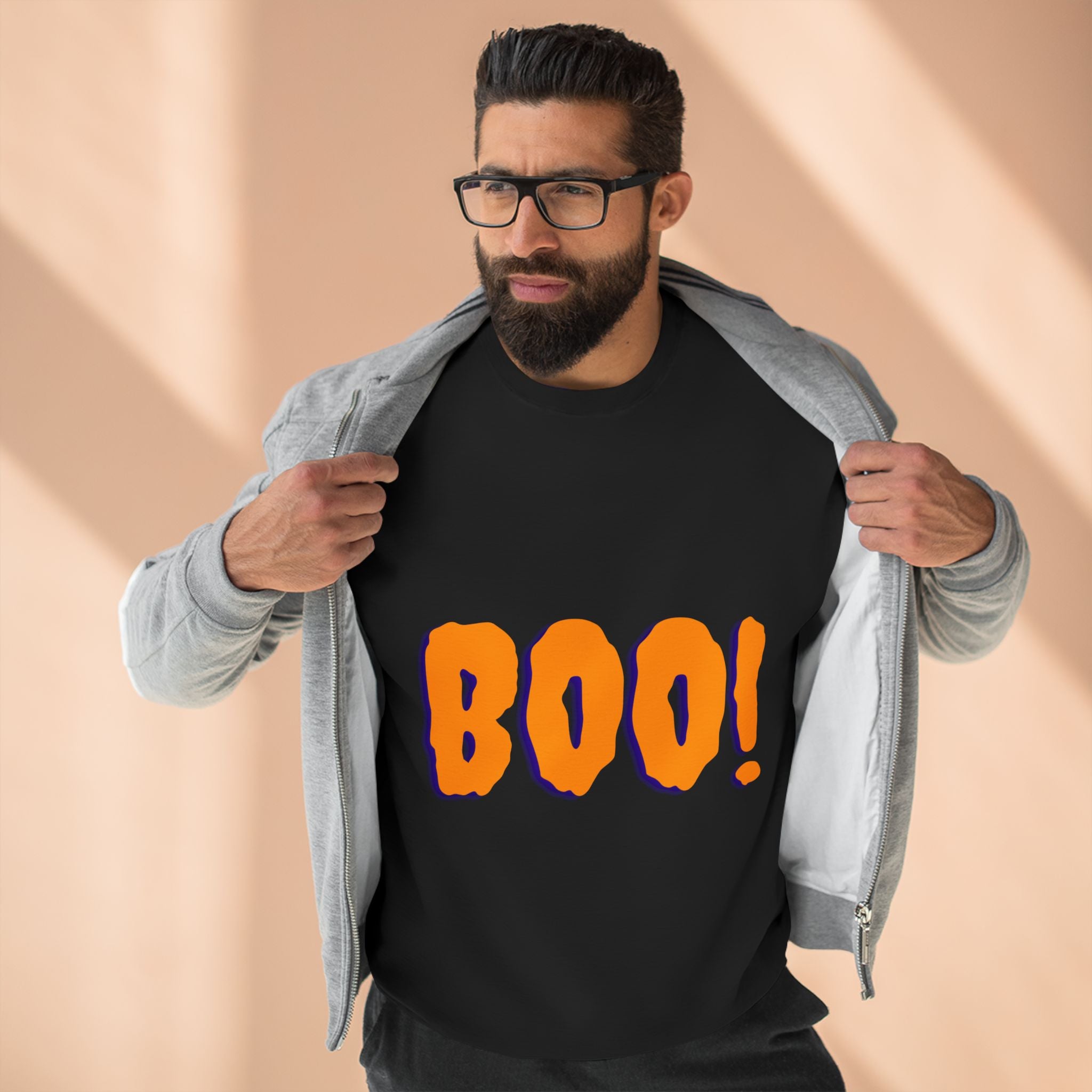Halloween Boo Sweatshirt, Unisex Crewneck Pullover for Fall, Cute Halloween Apparel, Cozy Halloween Gift, Spooky Season Sweatshirt