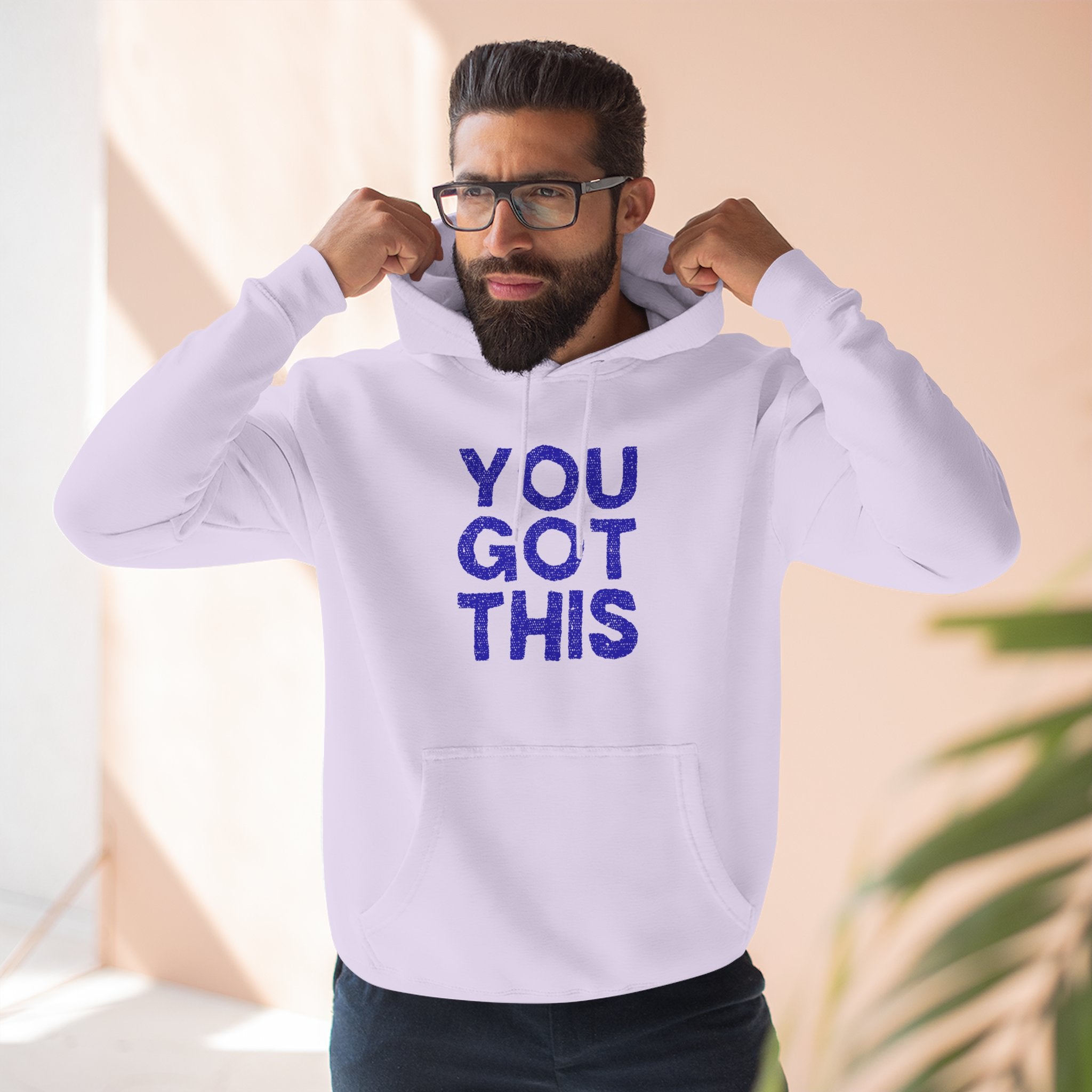 Motivational Fleece Hoodie - You Got This, Cozy Streetwear, Inspirational Sweatshirt, Gift for Encouragement, Comfy Casual Wear